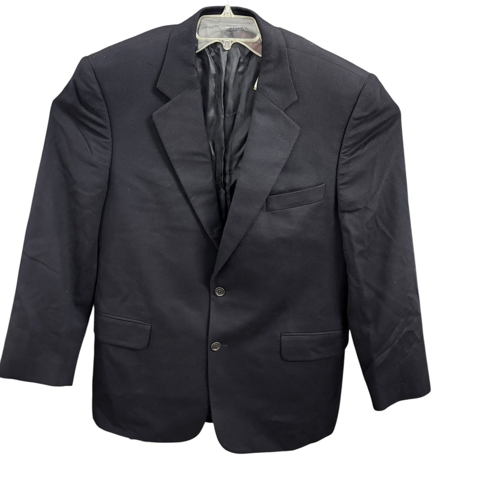 Brooks Brothers Loro Piana Cashmere Blazer Blue Black Jacket Size 43R